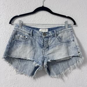 One by One Teaspoon Bonitas Light Wash Low Waist Medium Rise Denim Shorts 24